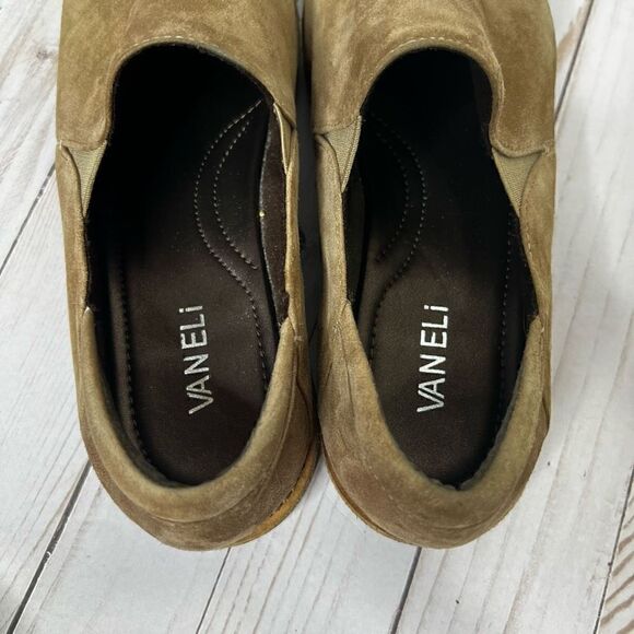 VANELi Taupe Brown Suede Leather Slip On Loafers WIDE - Picture 5 of 9